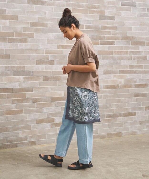 J.PRESS YORK STREET 【WOMEN】バックドレープドルマン ブラウス ブラウン系