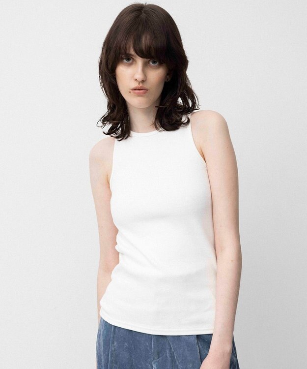 NAVE 【Nave】リブカットソー タンクトップ ホワイト系