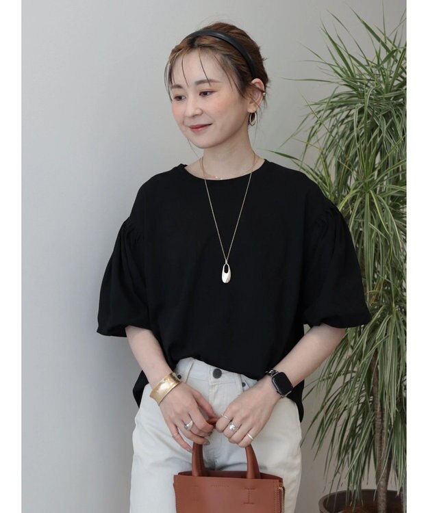 AMERICAN HOLIC ボリュームスリーブカットプルオーバー Black