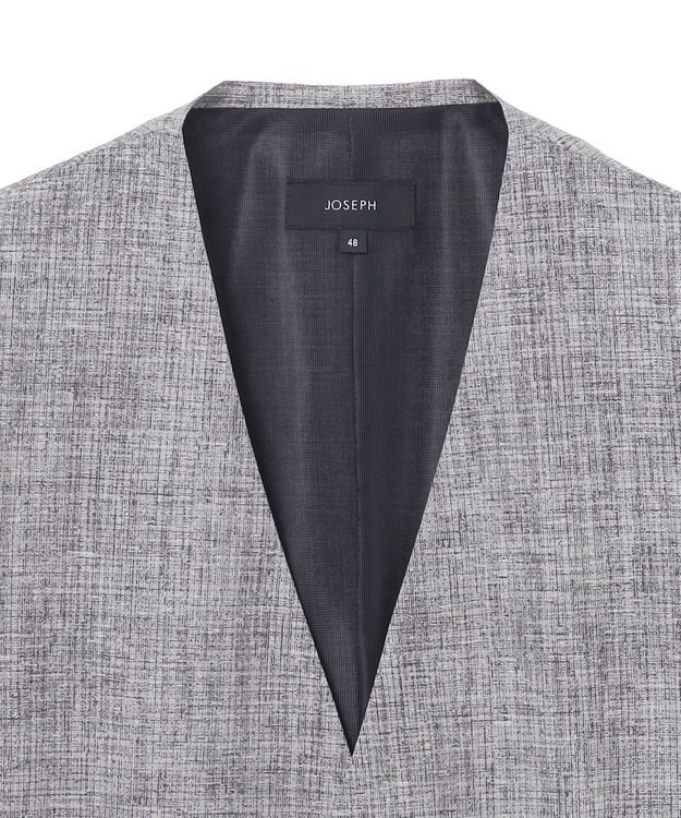 JOSEPH HOMME クールドッツストレッチ　ジレ ライトグレー系