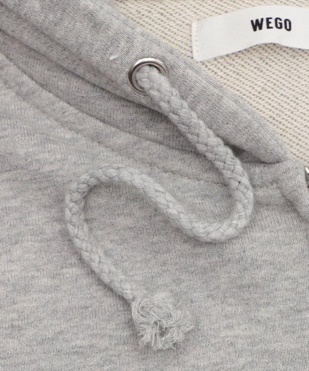 WEGO 【ユニセックス着用ITEM】カレッジロゴジップパーカー（SS） 杢グレー