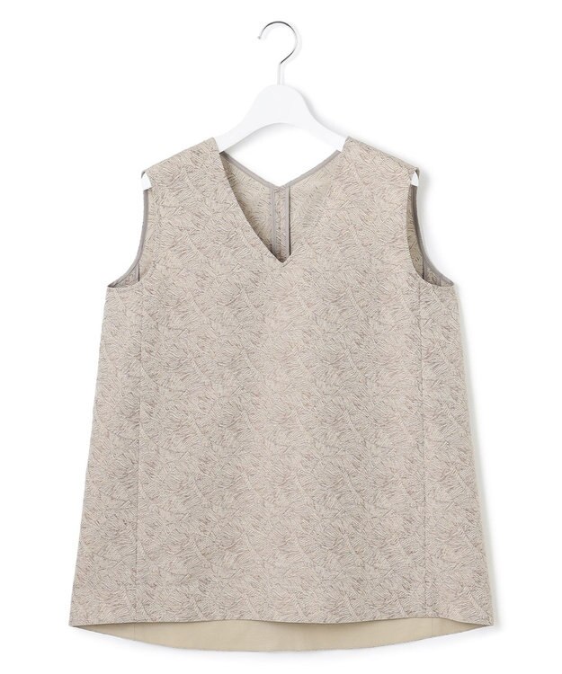 23区 【一部店舗限定/洗える】リネンライクジャカード セットアップ グレージュ系