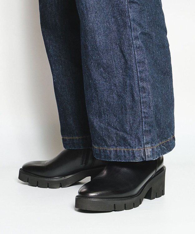 BONTRE 【イタリア製/本革】【LucaGrossi/ルカグロッシ】厚底ストレッチヒールブーツ/K839T-UA ブラック