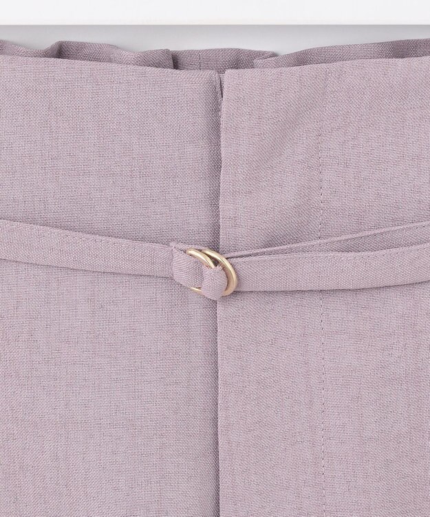 ANY SIS 【セットアップ対応】リネンライク ワイドパンツ ラベンダー