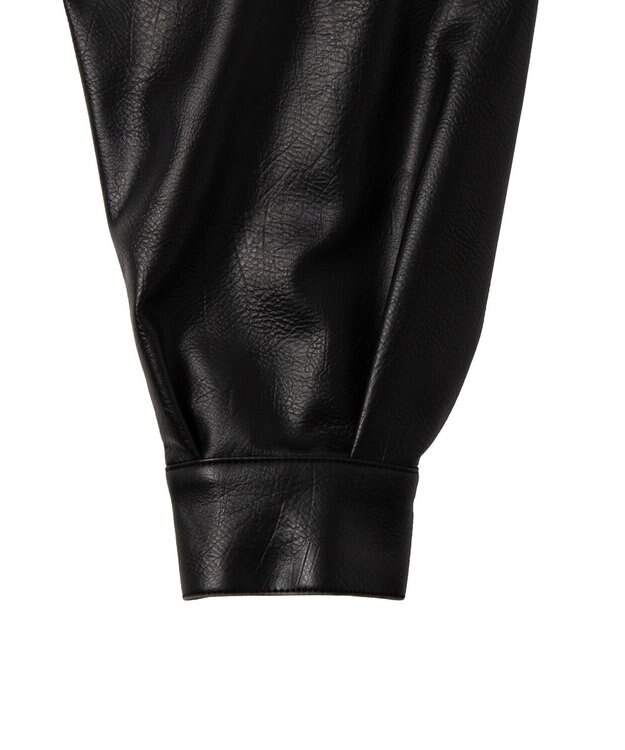 WEGO エイジドFレザーブルゾン ブラック