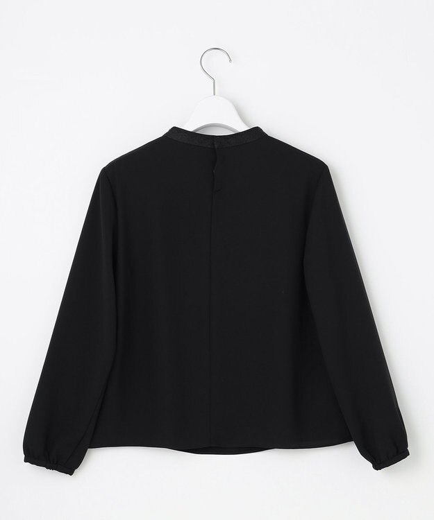 J.PRESS LADIES S プルエラ フリルネック カットソー ネイビー系