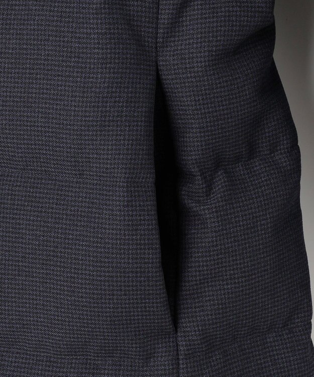 J.PRESS LADIES S 千鳥&グレンチェック ロング ダウン コート ネイビー系3