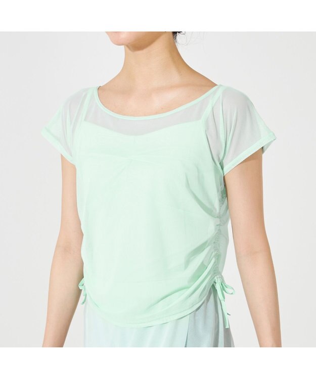 Chacott チュールトップ アイスグリーン