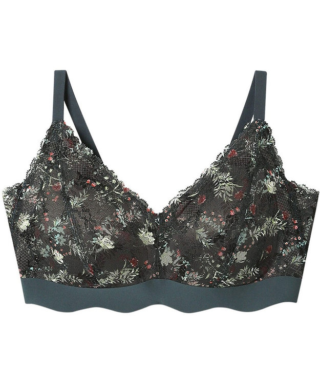 Wing ノンワイヤーブラ 吸いつくようなフィット感 軽いつけごこち ナチュラルなバストシルエット ブラジャー KB4100 ウイング／ワコール グリーン