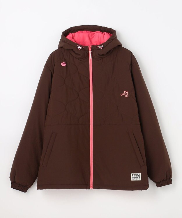 PW CIRCULUS 【撥水加工 / ストレッチ】【MEN】キルティング中綿ブルゾン ゴルフ ダークブラウン系