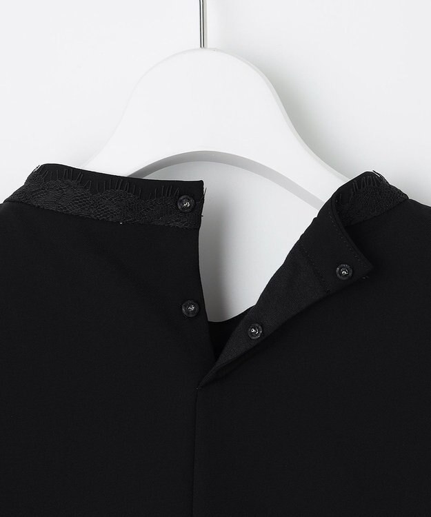 J.PRESS LADIES S プルエラ フリルネック カットソー ネイビー系