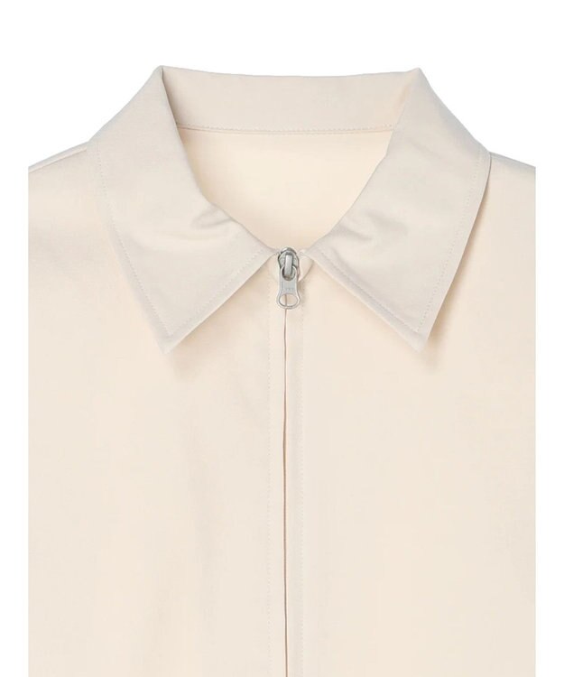 earth music&ecology ジップショートシャツ Light Gray