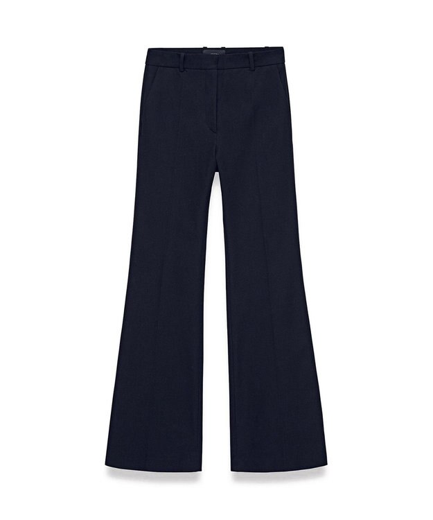 JOSEPH 【FOUNDATIONS】ギャバジンストレッチ　フィットフレアートラウザーズ Navy