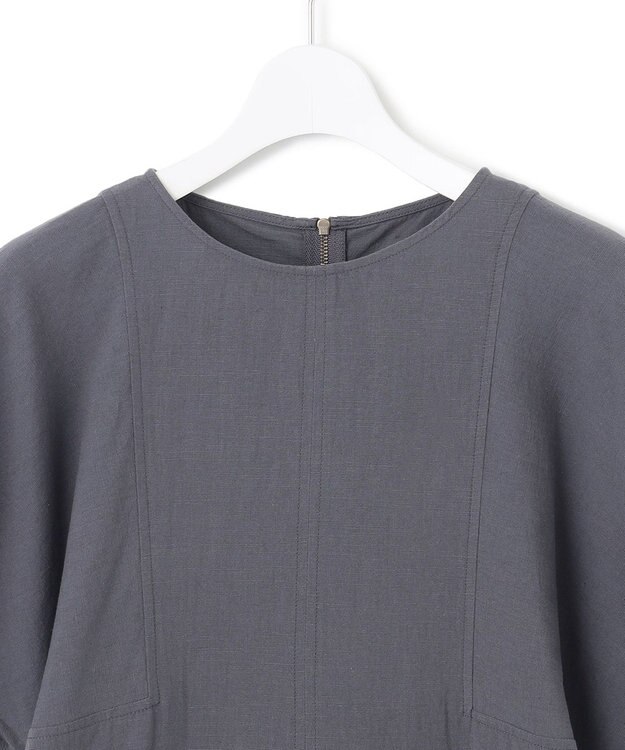 J.PRESS YORK STREET 【WOMEN】ワンウォッシュ リネンコットン ワンピース グレー系