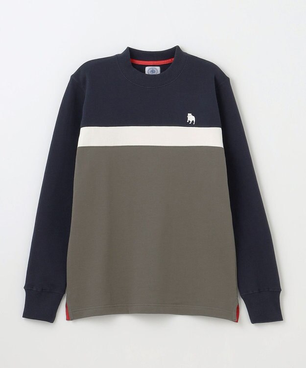 J.PRESS KIDS 【140-170cm】ブル刺繍 ブロッキングトレーナー ネイビー系2