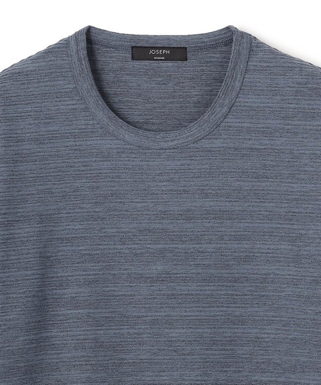 JOSEPH HOMME メランジリップル　クルーネックカットソー ダルブルー系