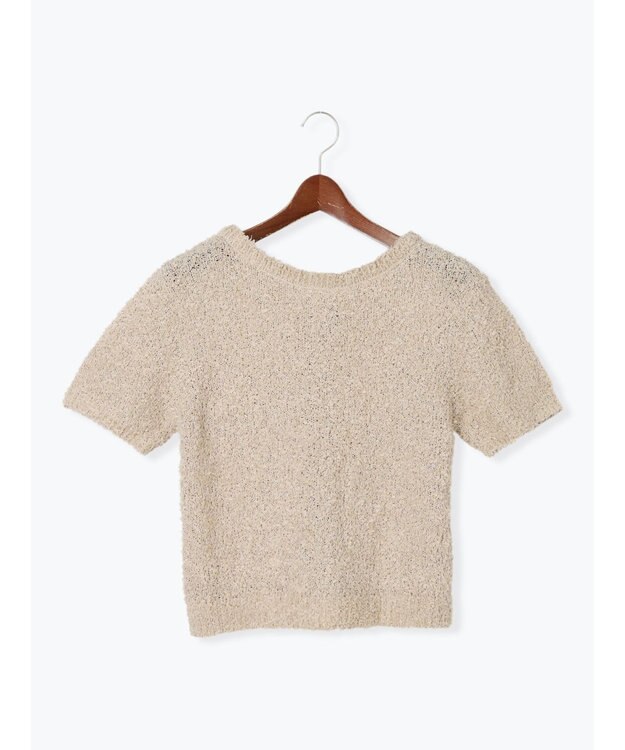 Te chichi テープヤーン前後2WAY5分袖カーディガン ベージュ