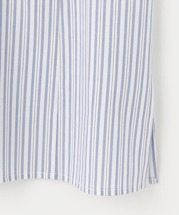組曲 L コットンレーヨンシャーティング ブラウス ブルーストライプ系1