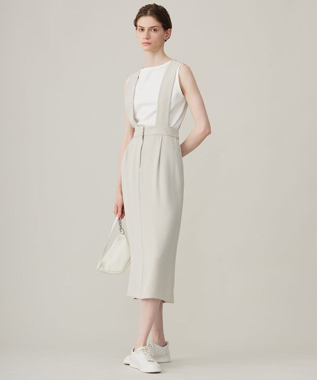 ICB L 【洗える】 コットンリヨセルスムース ノースリーブインナー オフホワイト系