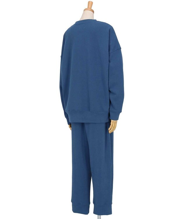 une nana cool 【綿混】あくびのお嬢さんのなめらか裏毛プルオーバー ブルー