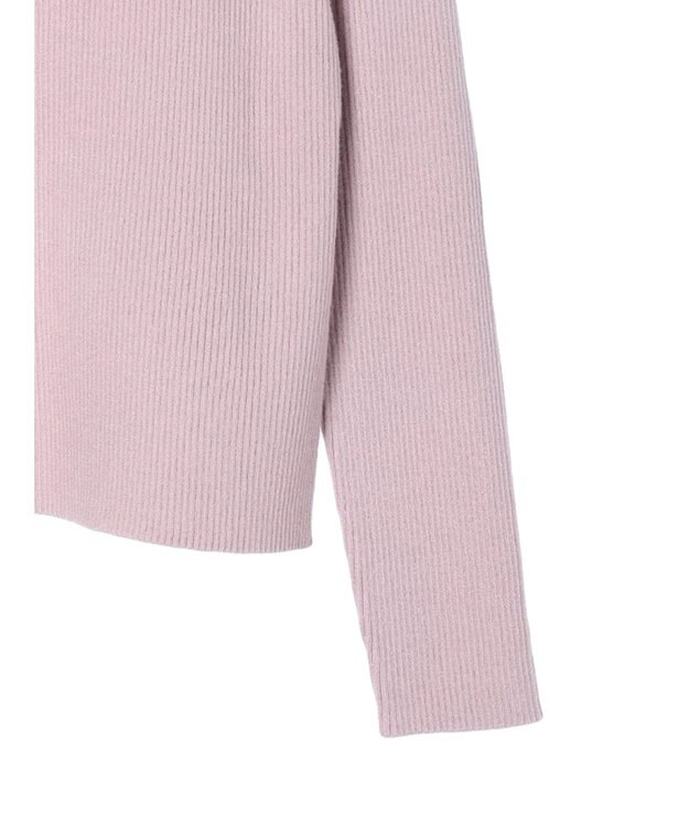 earth music&ecology やわらかタッチハイネックリブプルオーバー Lavender