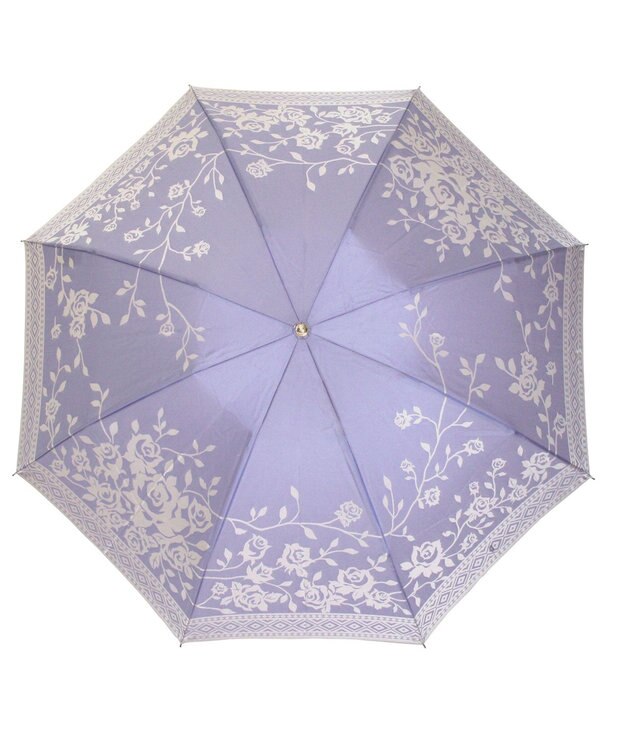 槇田商店 Kirie バラ ロイヤルパープル 折りたたみ傘 藤色