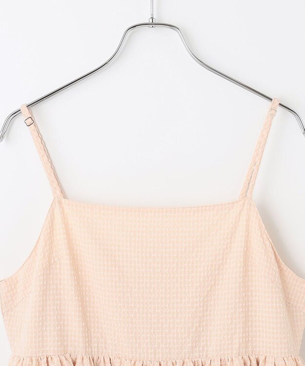 #Newans 【洗える】ボリュームキャミソールドレス ピンク系