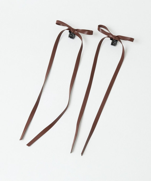 WEGO L2PPUロングリボンクリップ ブラウン