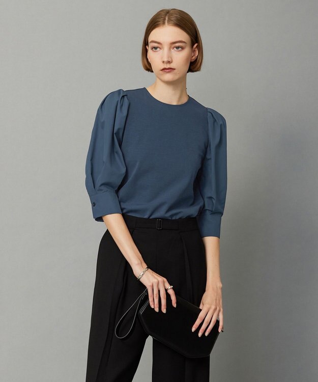 ICB 【洗える】ハイゲージポンチ プルオーバー ダルブルー系