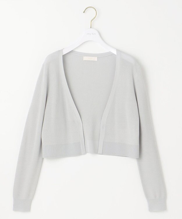ANY SIS 【接触冷感・UVケア】ショートレングス畔 カーディガン ミント