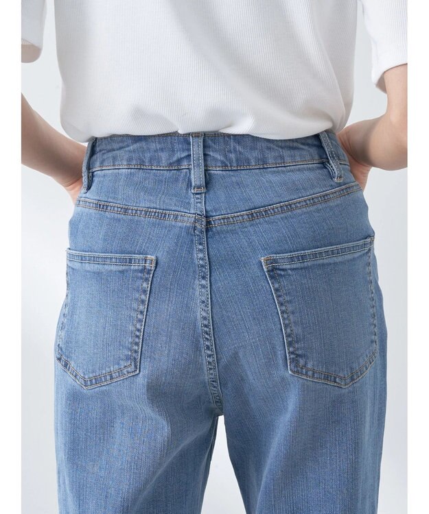 earth music&ecology クロップドデニムパンツ Light Indigo