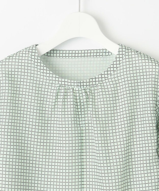 J.PRESS LADIES チェックプリント カットソー ミントベース系