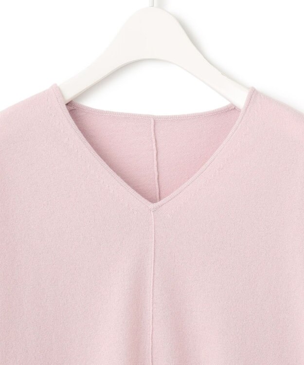 ICB 【洗える】ソフトウールハイゲージ Vネックプルオーバー ピンク系