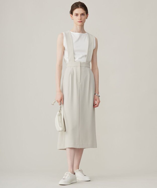 ICB L 【洗える】 コットンリヨセルスムース ノースリーブインナー オフホワイト系