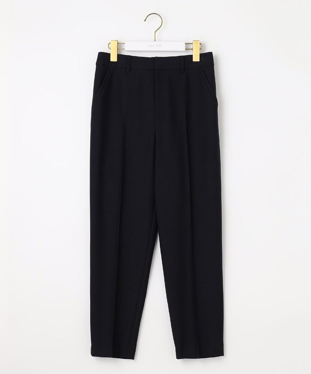 ANY SIS 【洗える】褒めらレディ テーパード パンツ ネイビー