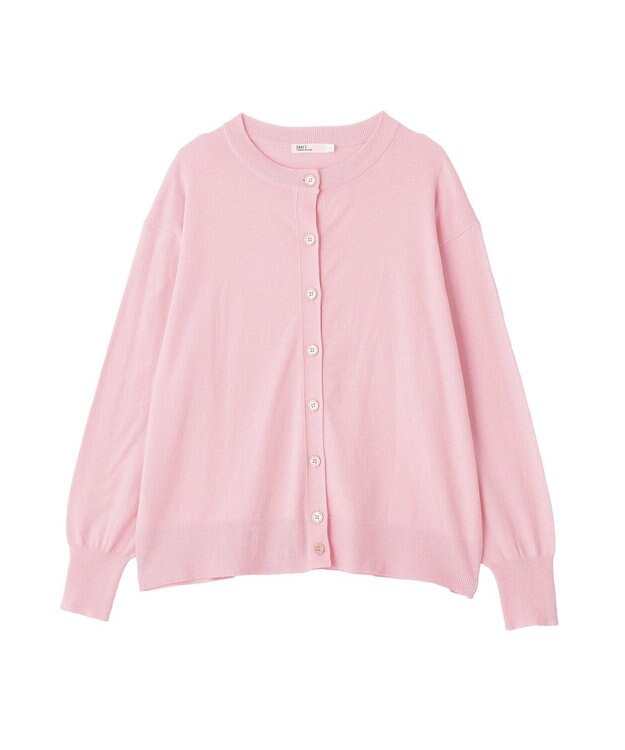 CRAFT STANDARD BOUTIQUE 選べる丈/クルーネックカーディガン Pink