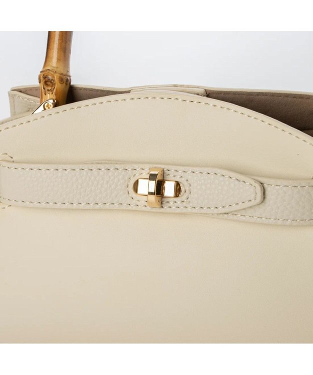 UNBILLION カシュカシュ cachecache / バンブーヒネリミニハンドバッグ アイボリー