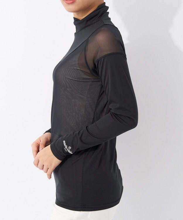 FILA GOLF／marie claire 【Marie claire sports】ハイネックメッシュアンダーシャツ ブラック