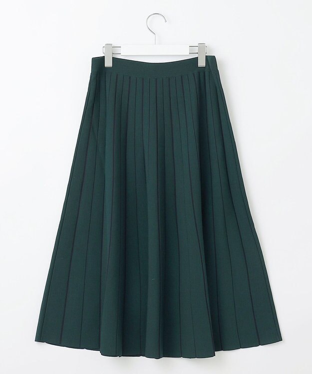 J.PRESS LADIES L 【洗える】レーヨンエリートストレッチ ニット スカート ダークグリーン系
