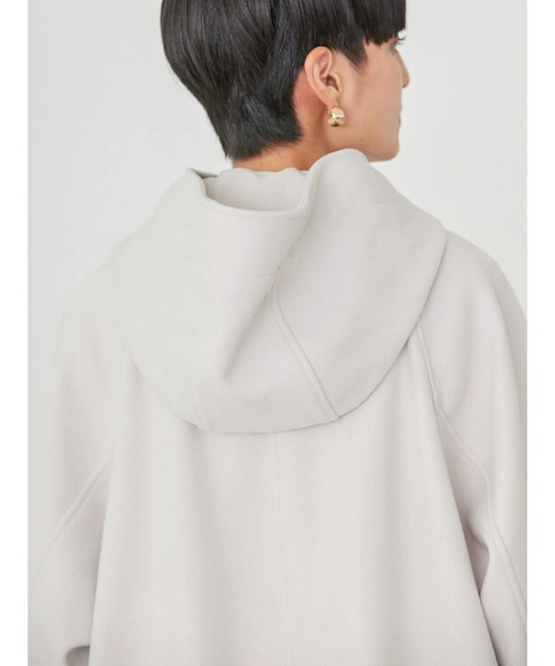 AMERICAN HOLIC 中空ＦＩＢＥＲ２ＷＡＹフード付きコート Light Gray