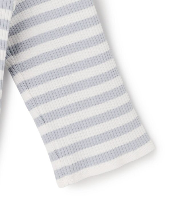 ICB 4×2リブ プルオーバーカットソー ライトデニムボーダー