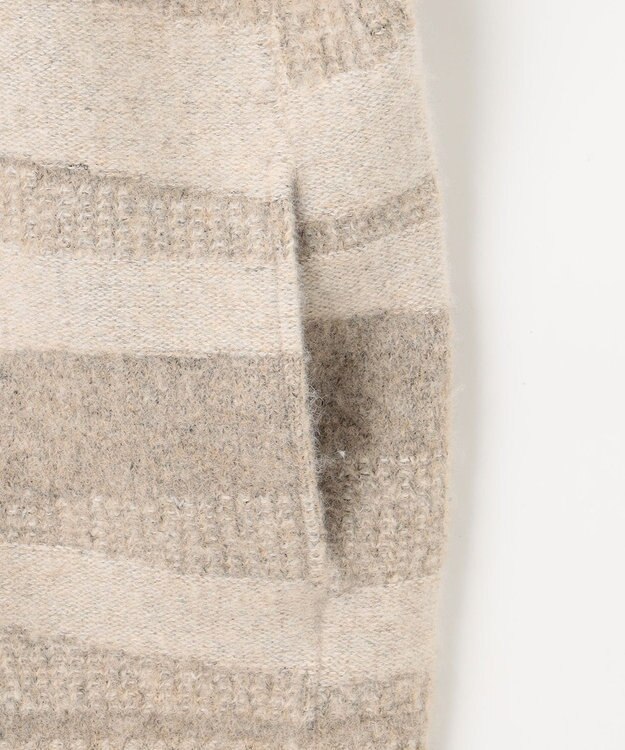 JOSEPH ABBOUD MOUNTAIN 【イタリア糸使用/軽量】ブークレーカモフラージュ  ニット ブルゾン ホワイト系9