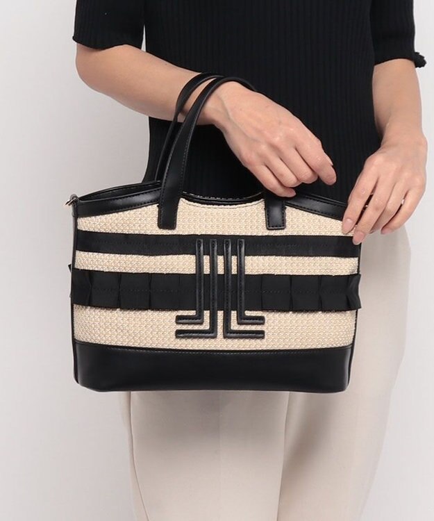 LANVIN en Bleu バリエ 2wayかごバッグ ブラック