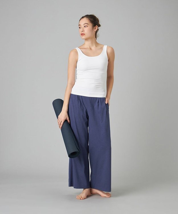 Chacott Chacott BALANCE EasyCare+ワイドパンツ ネイビー