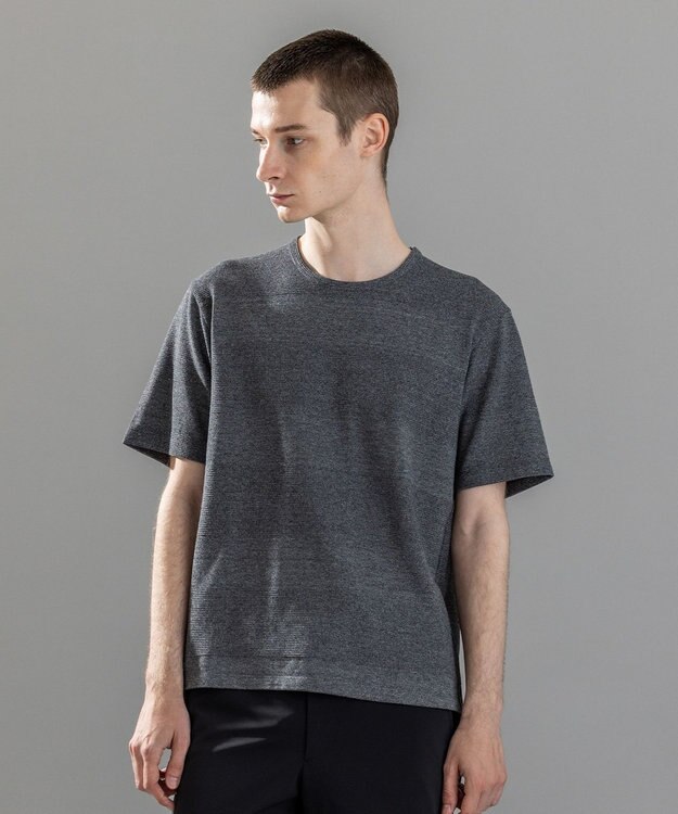 JOSEPH HOMME 新素材【清涼感/ストレッチ】リンクスメランジジャージー　クルーネックカットソー ライトグレー系