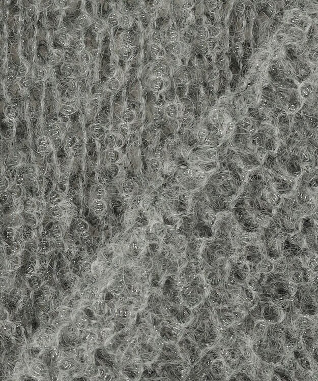 自由区 【カトリエムブーケ】Mohair lumineuxラメプルオーバ ーニット グレー×シルバーラメ