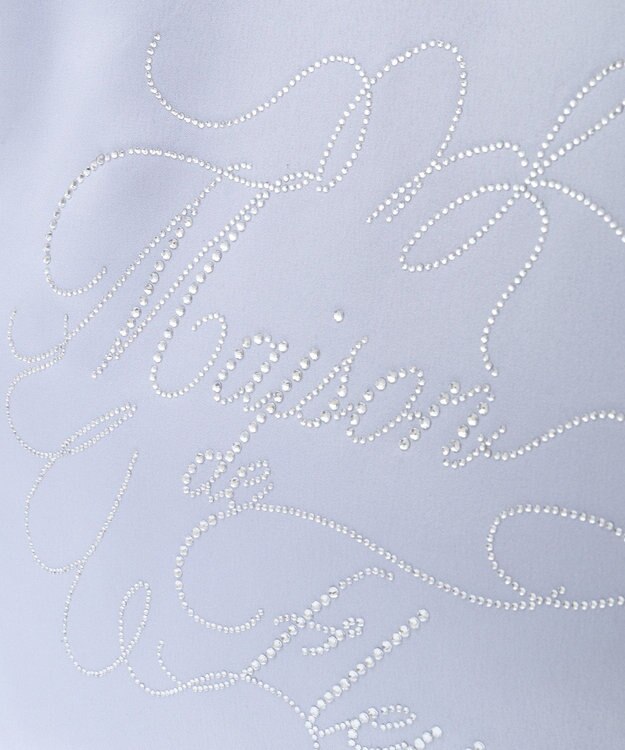 Maison de FLEUR EC限定チュールハンドルラインストーントートバッグ Grayish Blue