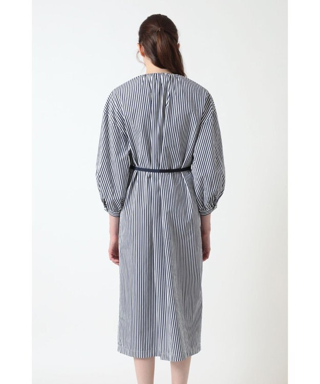 DAKS コットン ギャザーワンピース ネイビー