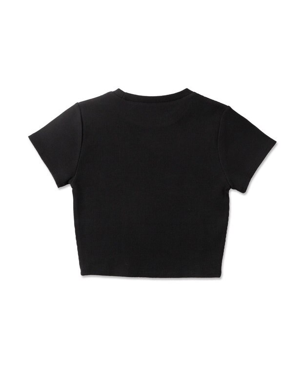 WEGO バタフライプリントリブT ブラック