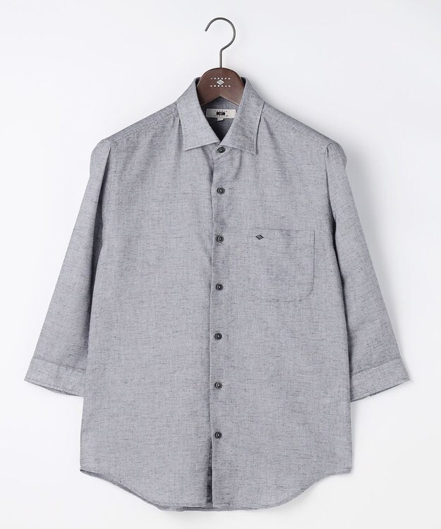 JOSEPH ABBOUD 【サステイナブル・JAPANファブリック】ソアロンパナマシャンブレーシャツ ネイビー系